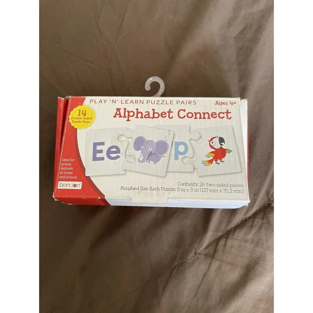 Alphabet Connect Preschool Puzzle Pairs 14 Double Sided Puzzles Learning Cards